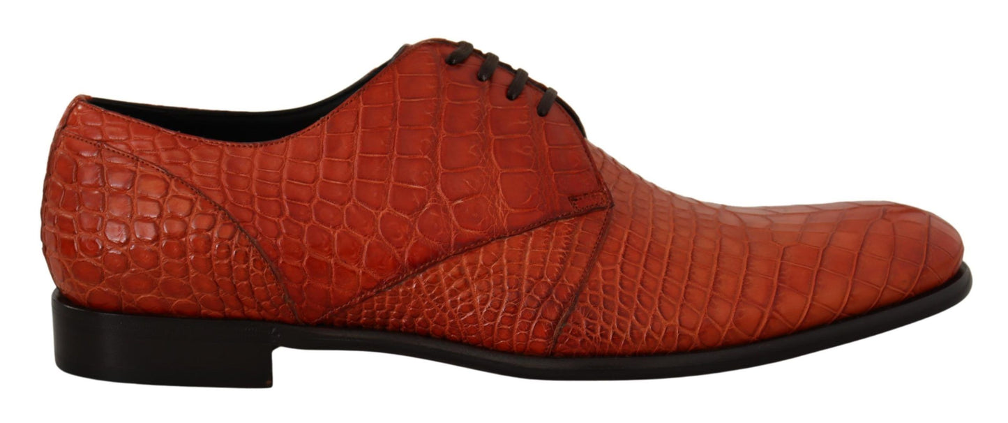 Dolce & Gabbana Orange Exotic Leather Dress Derby Shoes