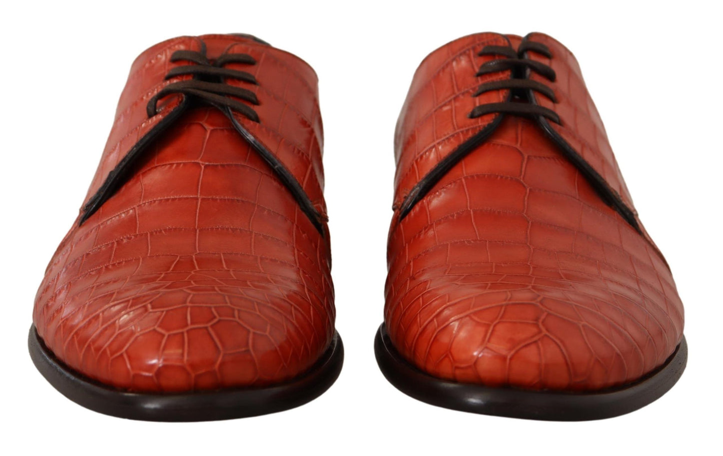 Dolce & Gabbana Orange Exotic Leather Dress Derby Shoes