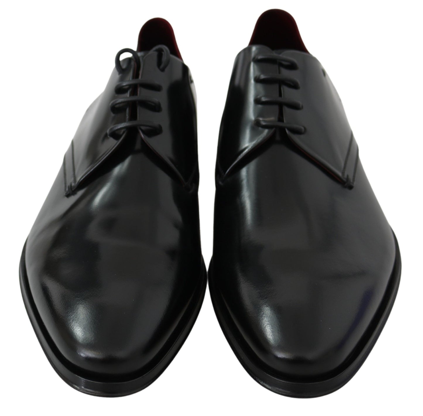 Dolce & Gabbana Black Patent Leather Lace Derby Shoes