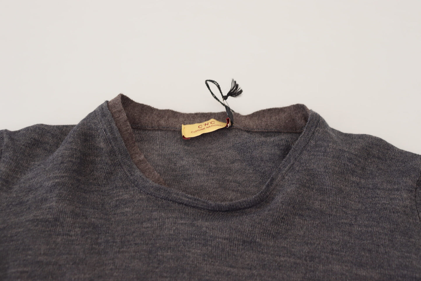 Costume National Gray Crewneck Pullover Sweater