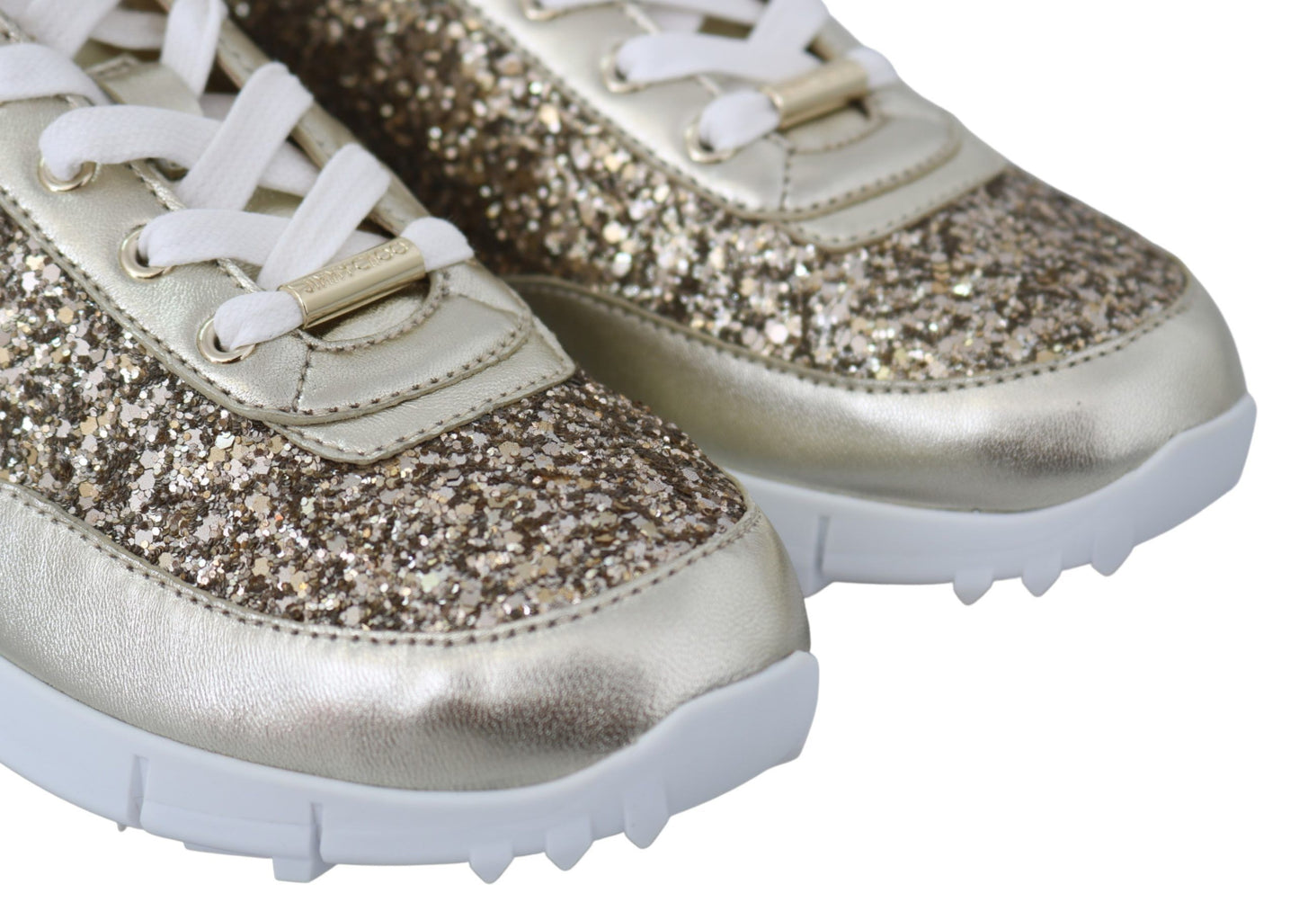 Jimmy Choo Monza Antique Gold Leather Sneakers