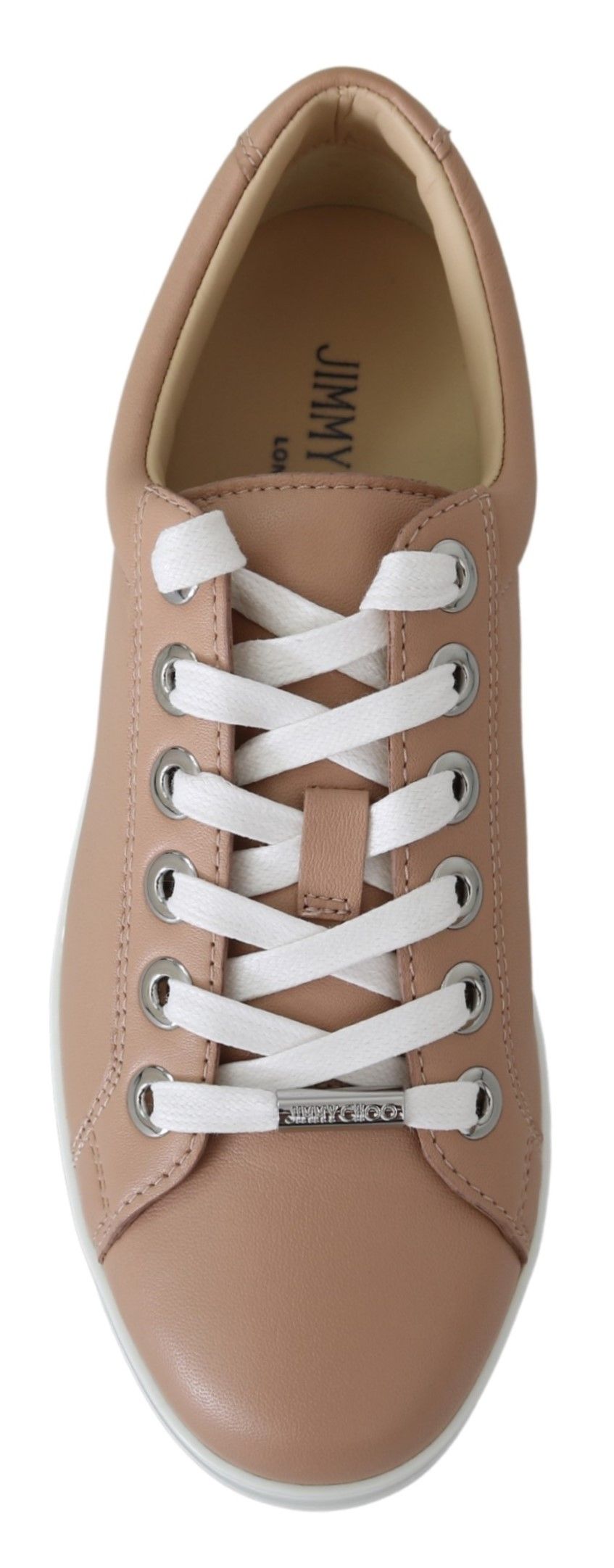 Jimmy Choo Powder Pink Leather Cash Sneakers