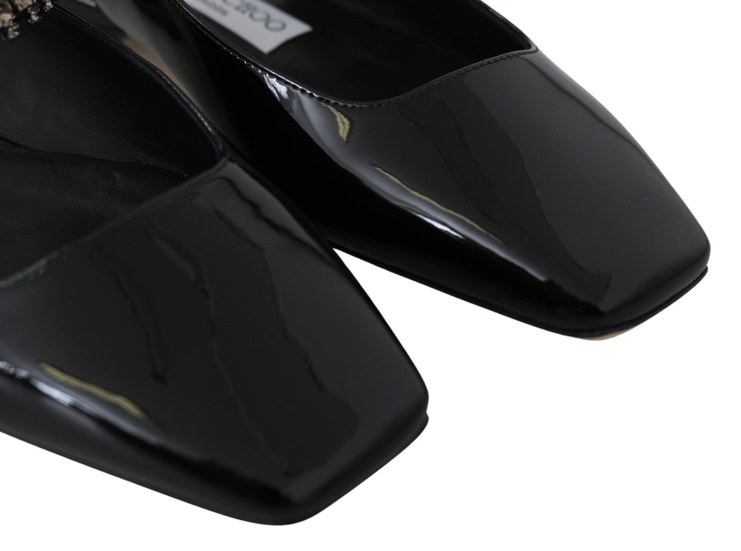 Jimmy Choo Mahdis Flat Black Patent Flat Shoes