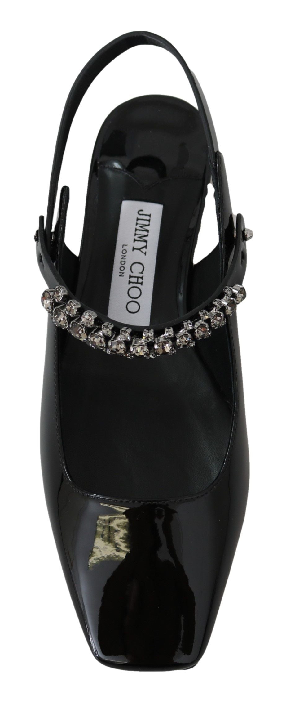 Jimmy Choo Mahdis Flat Black Patent Flat Shoes