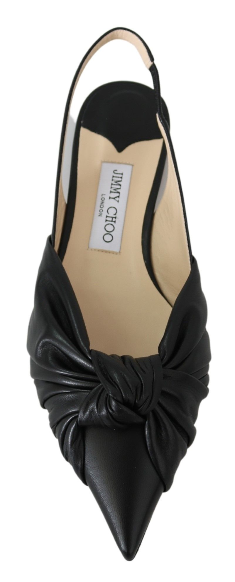 Jimmy Choo Annabell Black Leather Flat Shoes