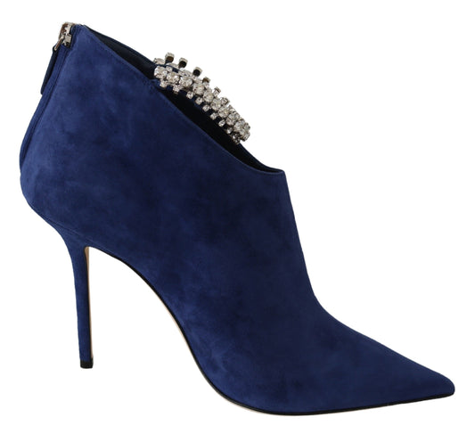 Jimmy Choo Blaize 100 Pop Blue Leather Boots