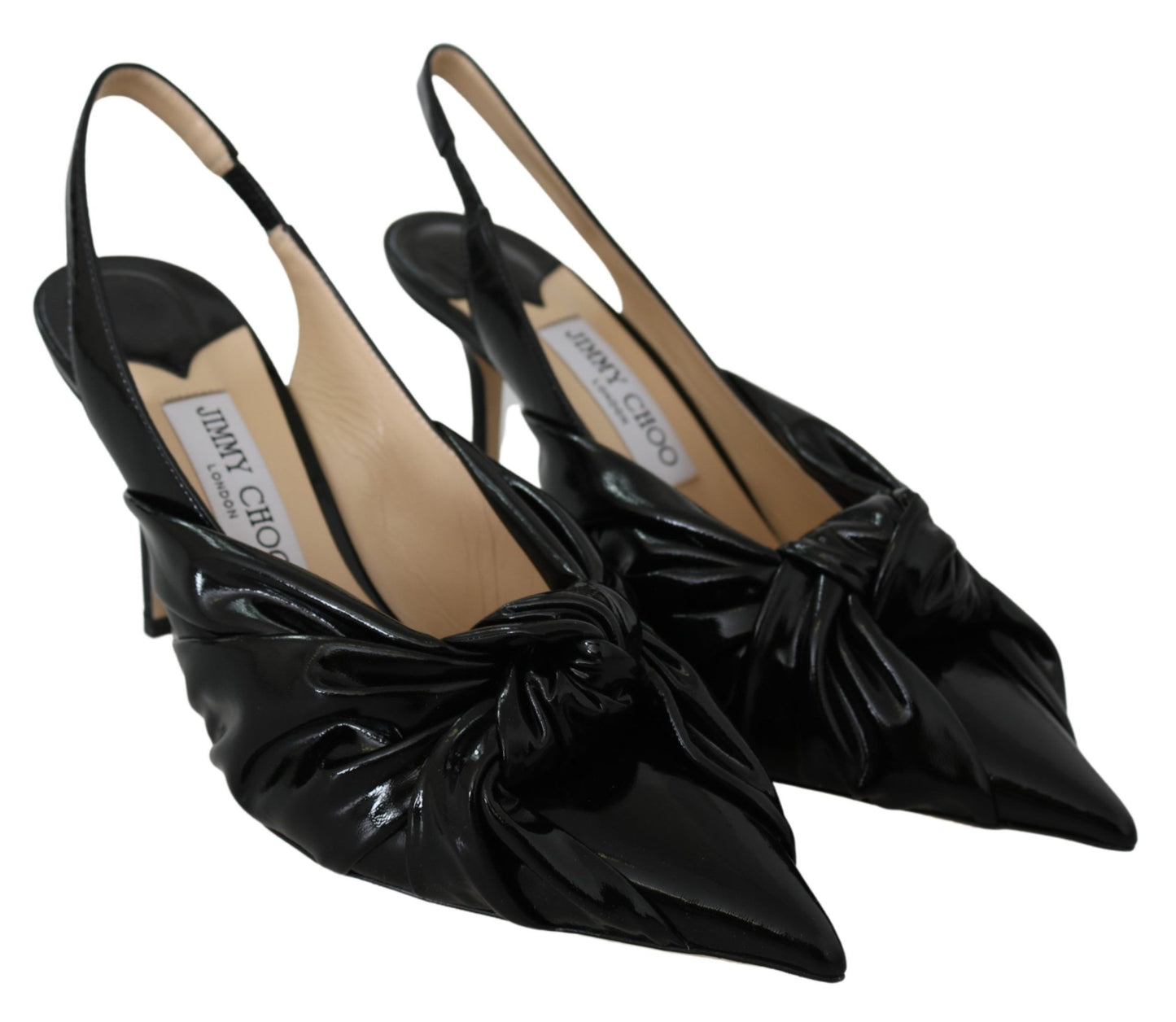 Jimmy Choo Annabell 85 Black Patent Leather Pumps