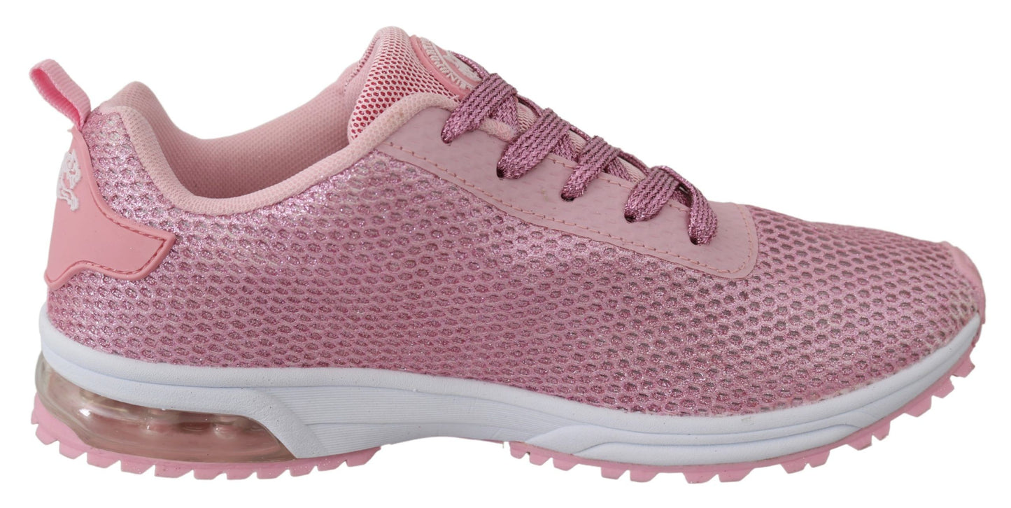 Plein Sport Pink Blush Polyester Gretel Sneakers Shoes