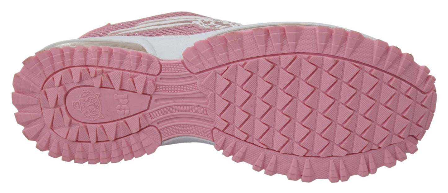 Plein Sport Pink Blush Polyester Gretel Sneakers Shoes