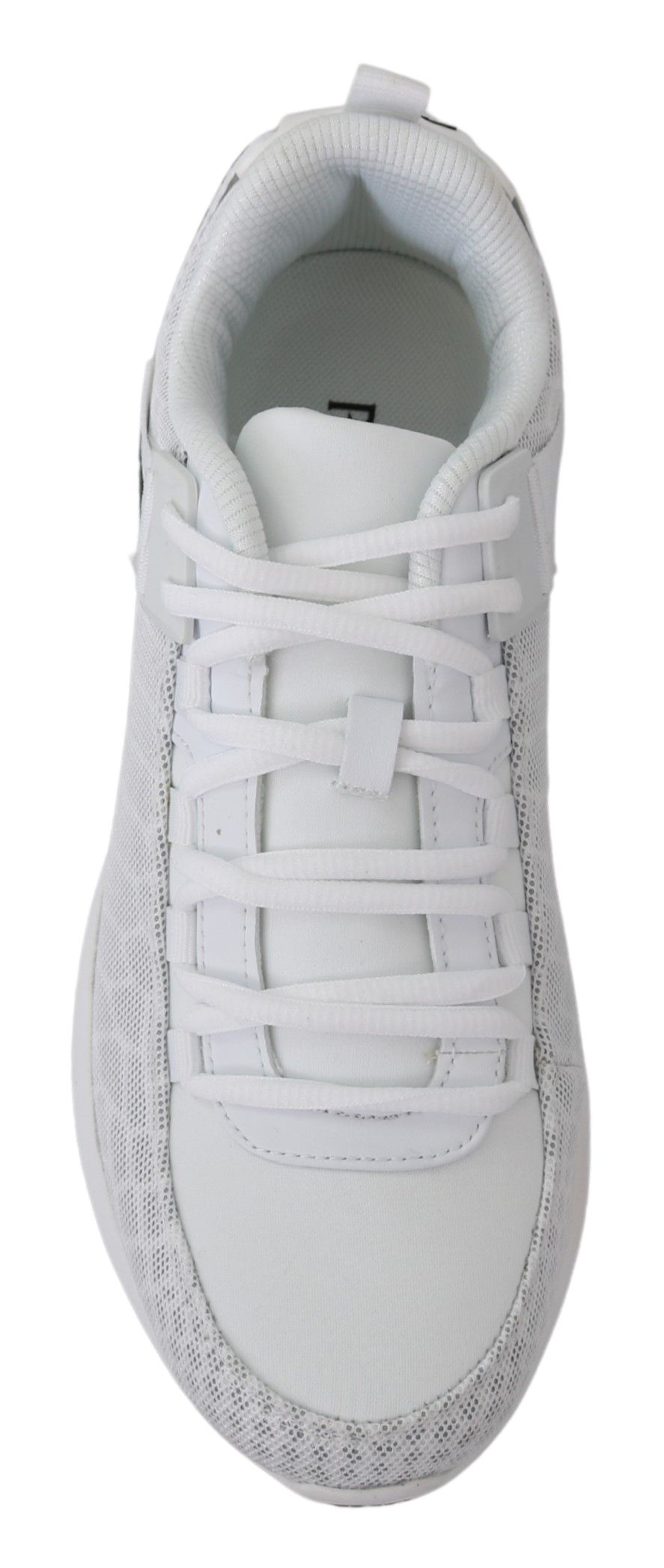 Plein Sport White Polyester Adrian Sneakers Shoes