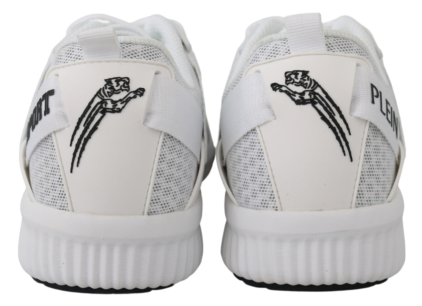 Plein Sport White Polyester Adrian Sneakers Shoes