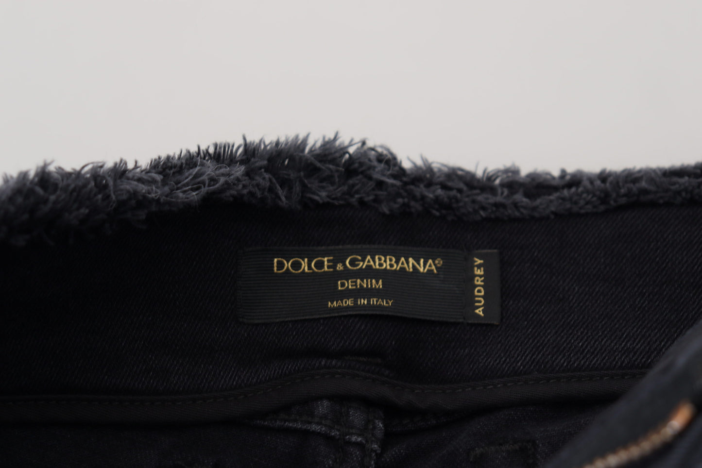 Dolce & Gabbana Black Cotton Skinny High Waist Denim Jeans