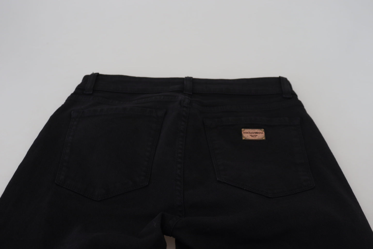 Dolce & Gabbana Black Cotton Skinny Mid Waist Denim Jeans