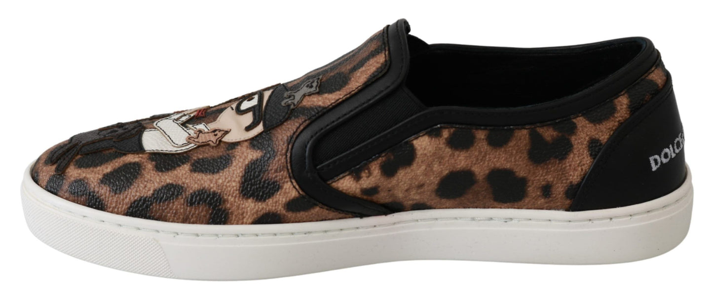 Dolce & Gabbana Leather Leopard #dgfamily Loafers Shoes