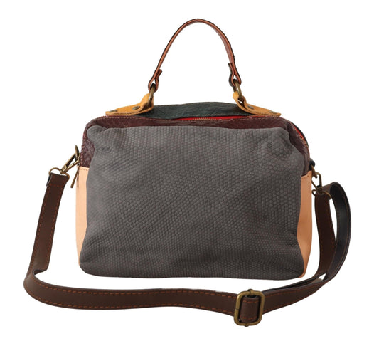 EBARRITO Multicolor Leather Shoulder Strap Top Handle Messenger Bag