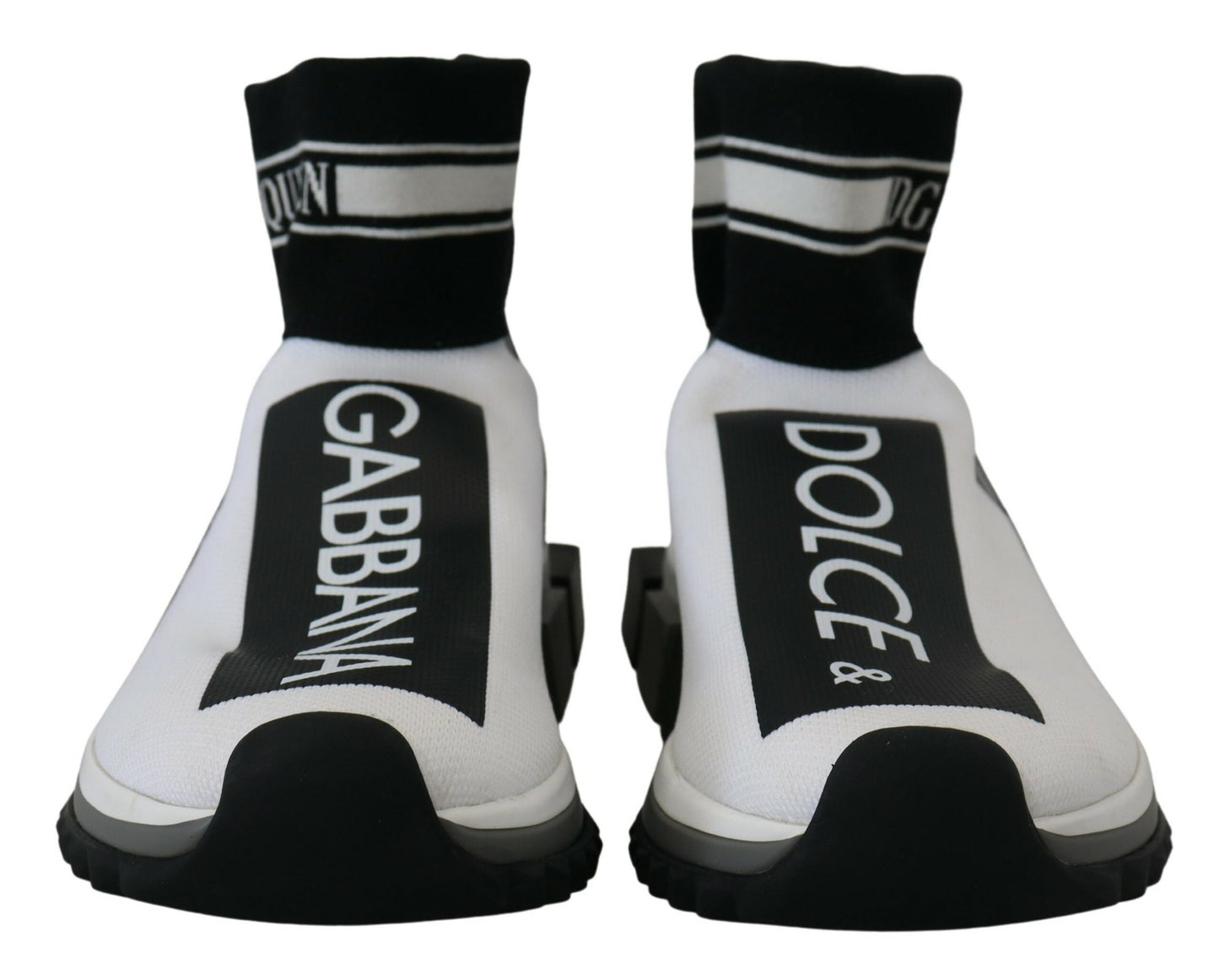 Dolce & Gabbana White Black Sorrento Socks Sneakers Shoes