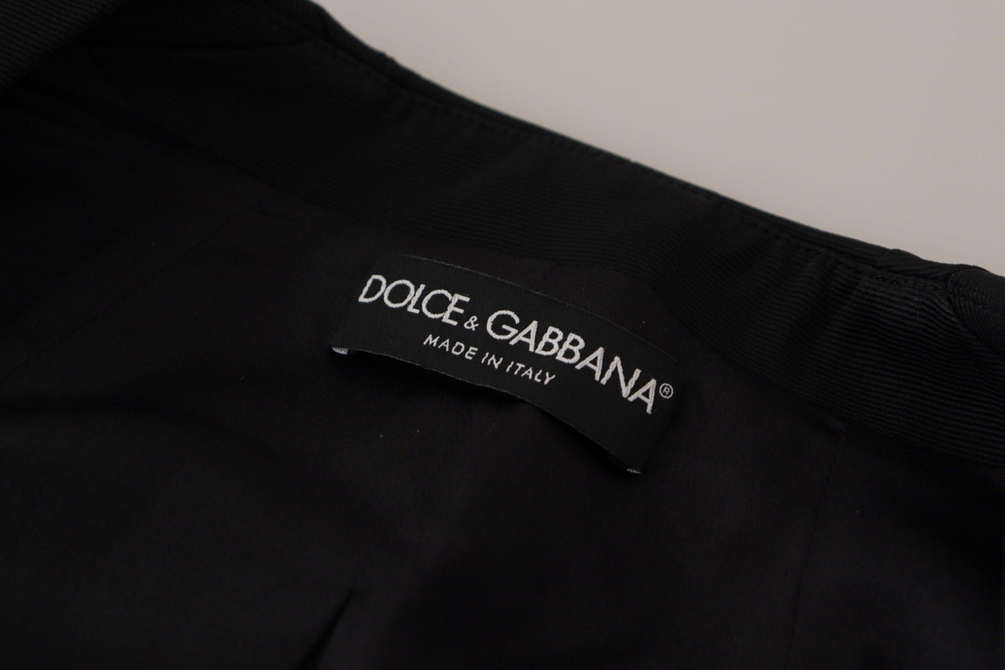 Dolce & Gabbana Black Slim Fit Long Sleeves Snap Jacket