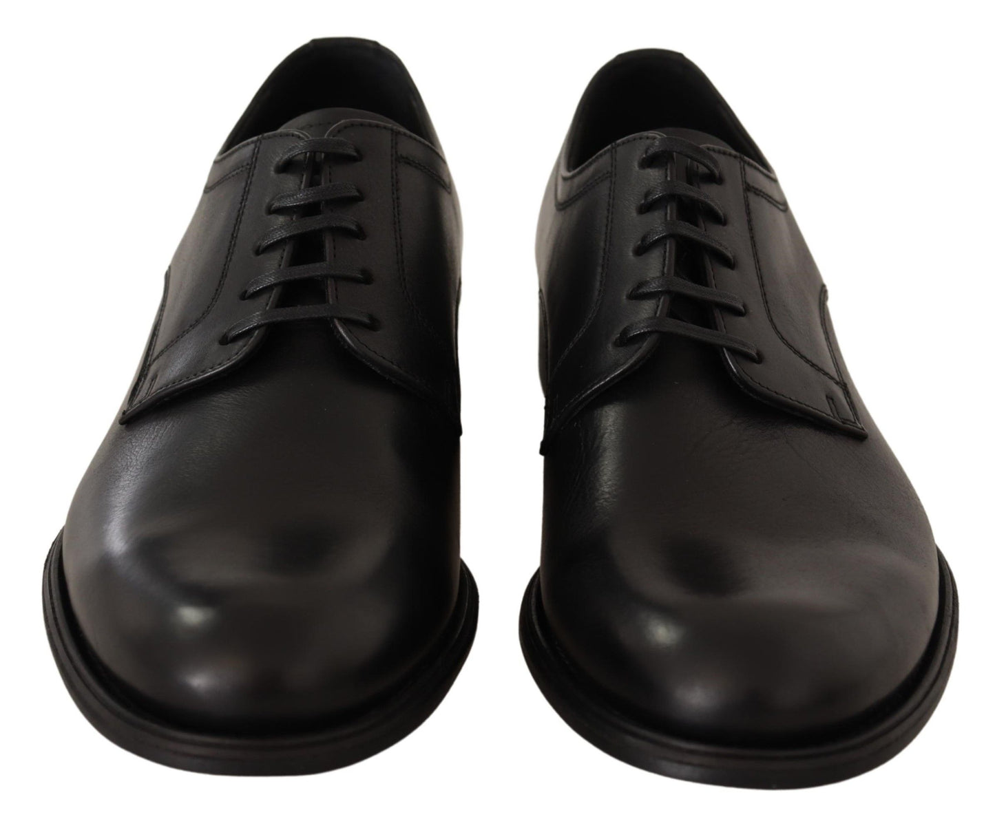 Dolce & Gabbana Black Leather Lace Up Mens Formal Derby Shoes