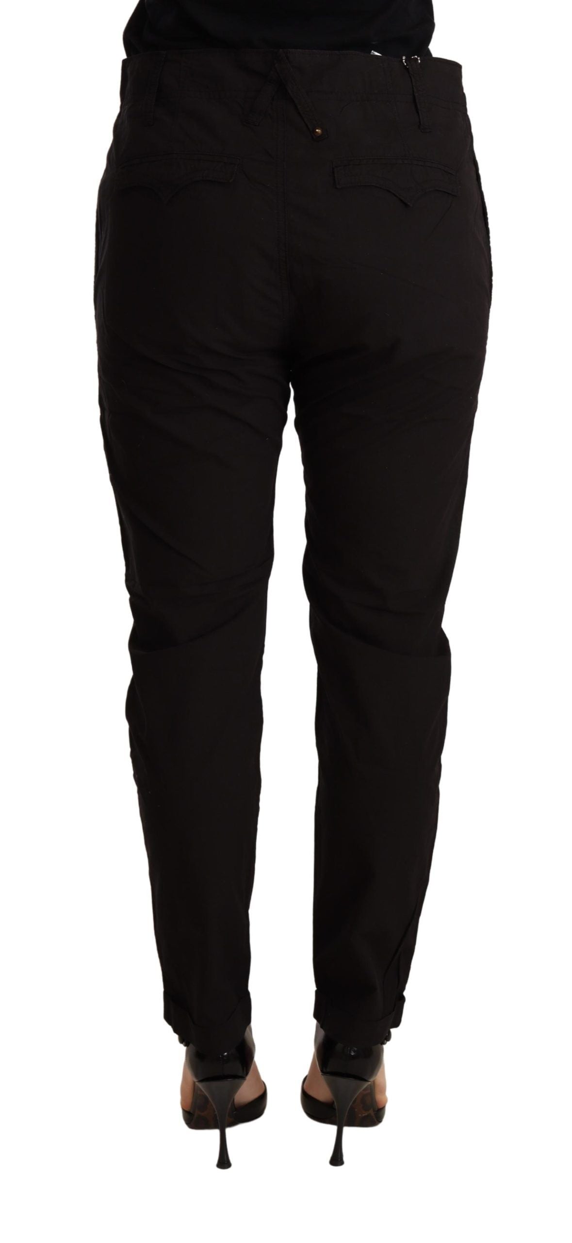 CYCLE Black Mid Waist BAGGY Fit Skinny Trouser