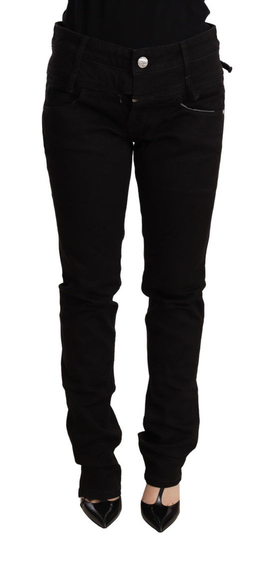 Acht Black Low Waist Skinny Denim Jeans Trouser