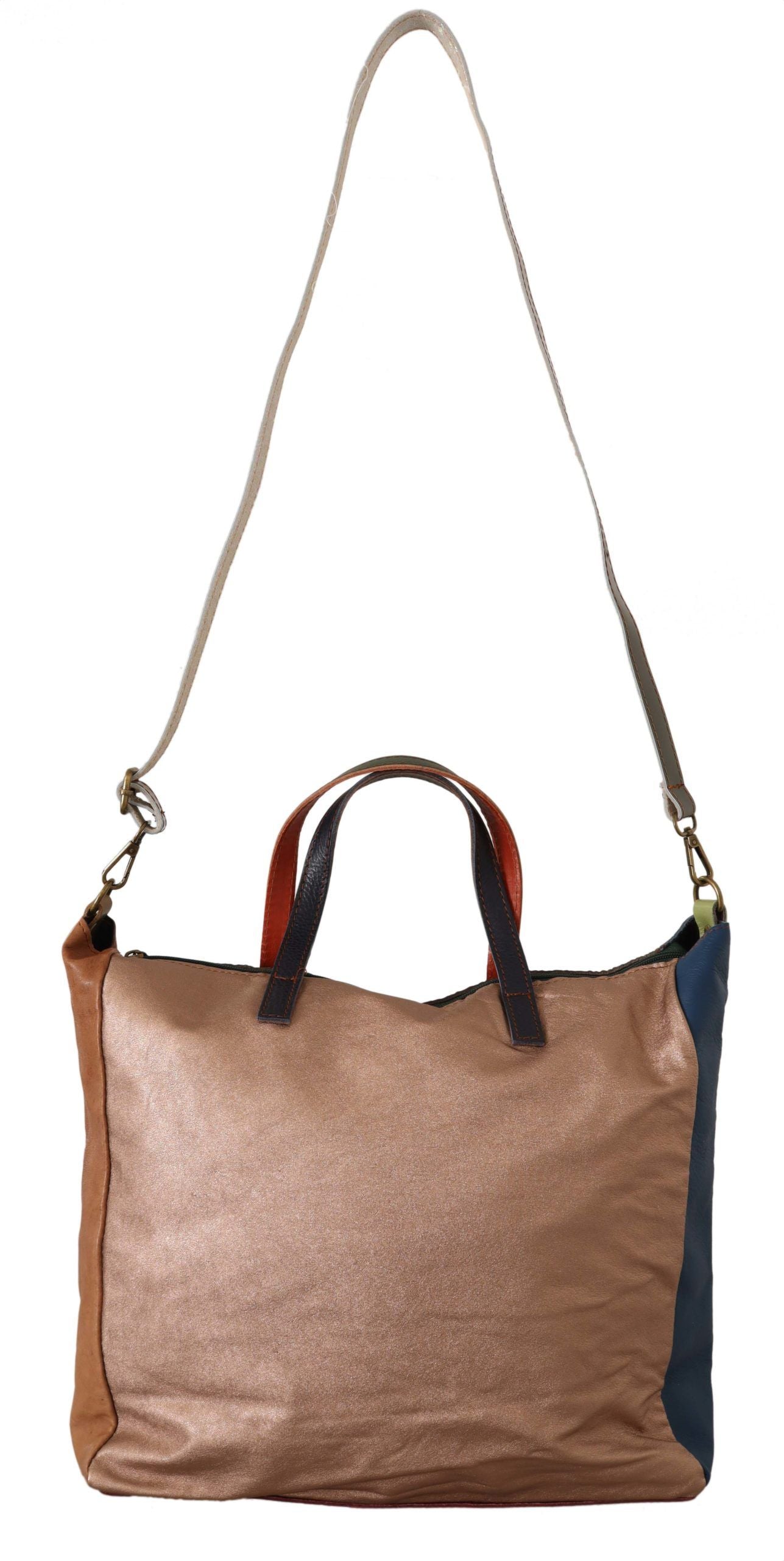 EBARRITO Multicolor Genuine Leather Shoulder Strap Women Tote Bag