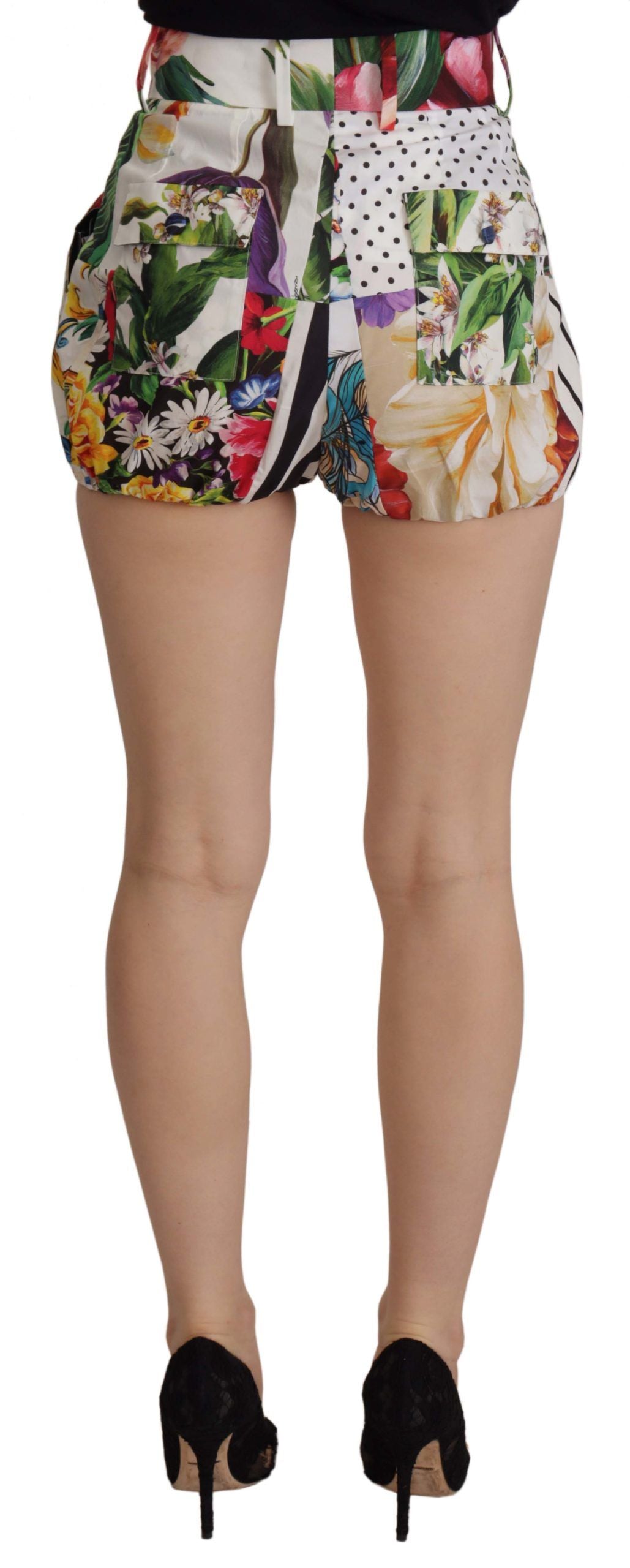 Dolce & Gabbana Multicolor High Waist Hot Pants Shorts