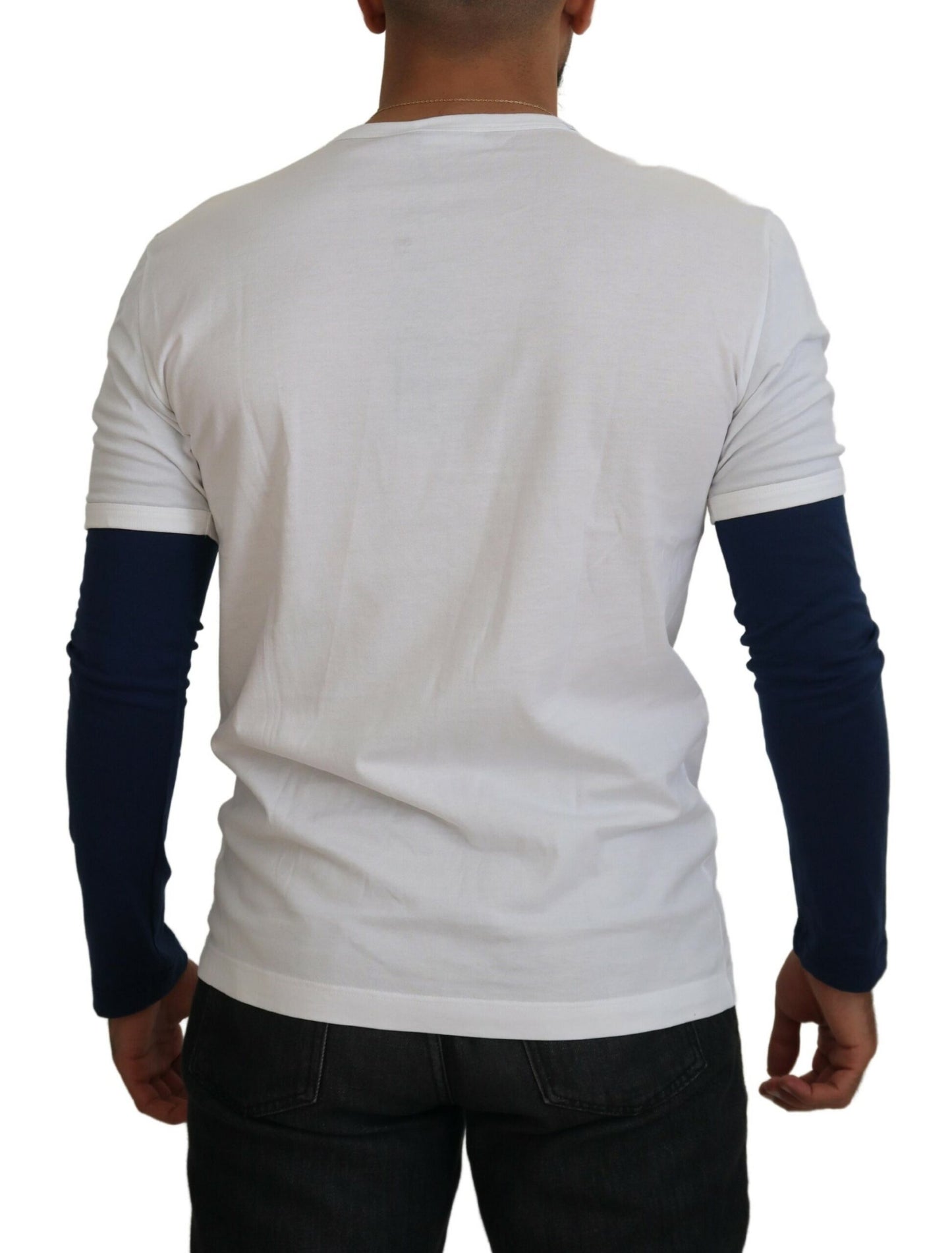 Dolce & Gabbana White DG Prince Crew Neck Pullover Sweater