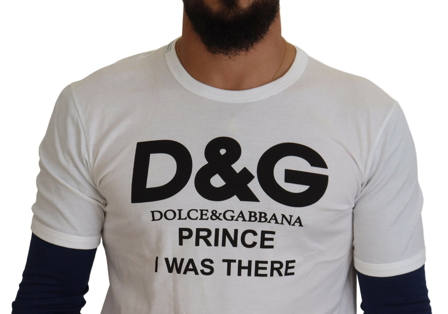 Dolce & Gabbana White DG Prince Crew Neck Pullover Sweater