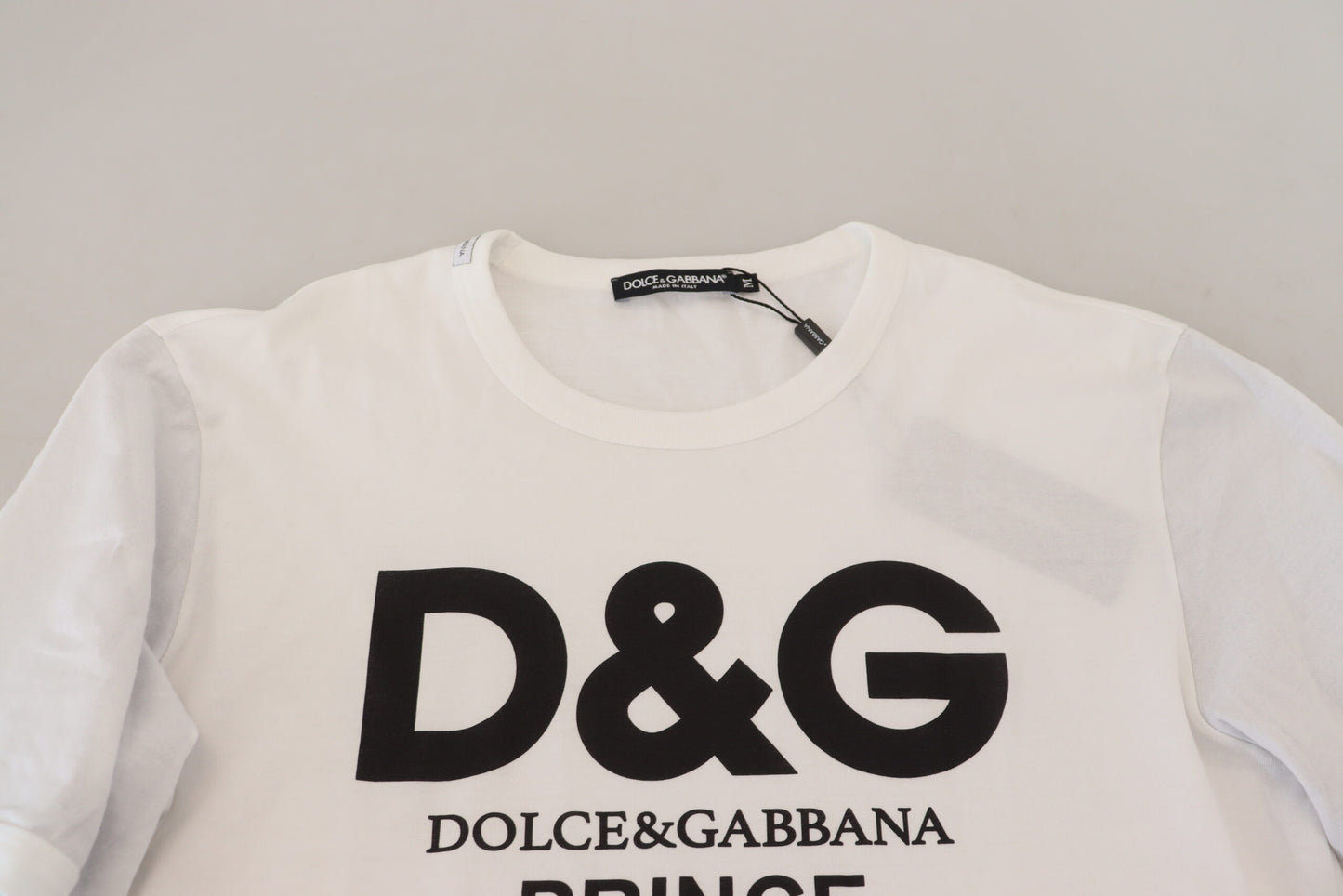 Dolce & Gabbana White DG Prince Crew Neck Pullover Sweater