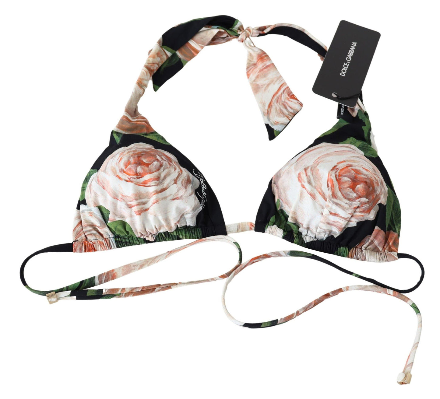 Dolce & Gabbana Multicolor Floral Print Beachwear Bikini Tops