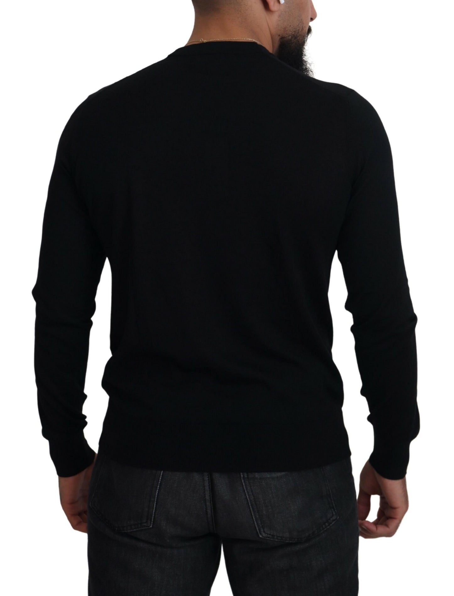 Dolce & Gabbana Black Cashmere Button Down Cardigan Sweater