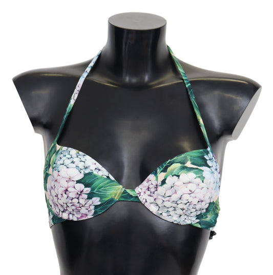 Dolce & Gabbana Multicolor Floral Print Beachwear Bikini Tops