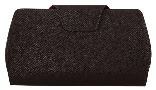 Dolce & Gabbana Bordeaux Leather Eyewear Cover Pouch Sunglasses Case