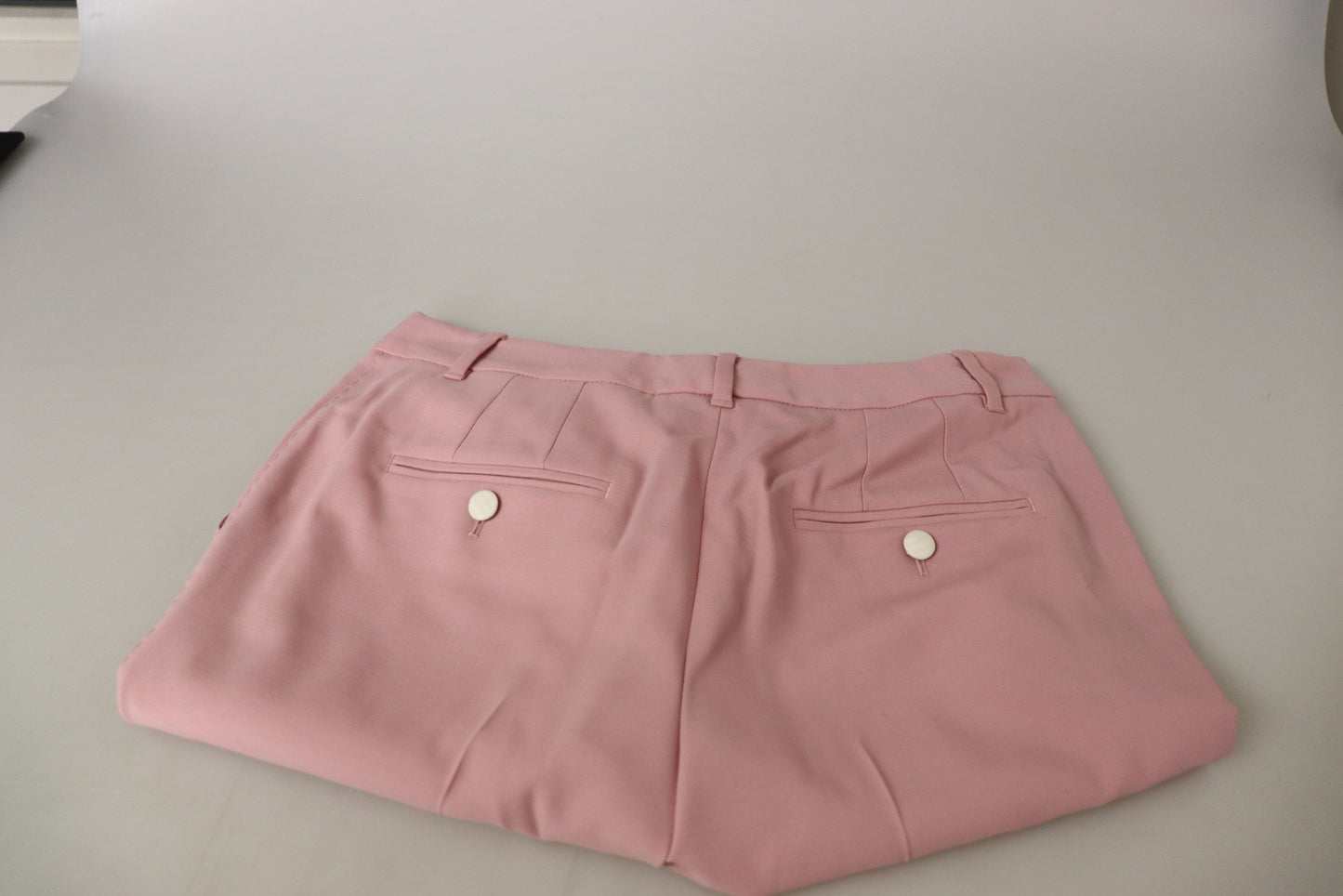 Dolce & Gabbana Pink Mid Waist Straight Leg Trouser Pants