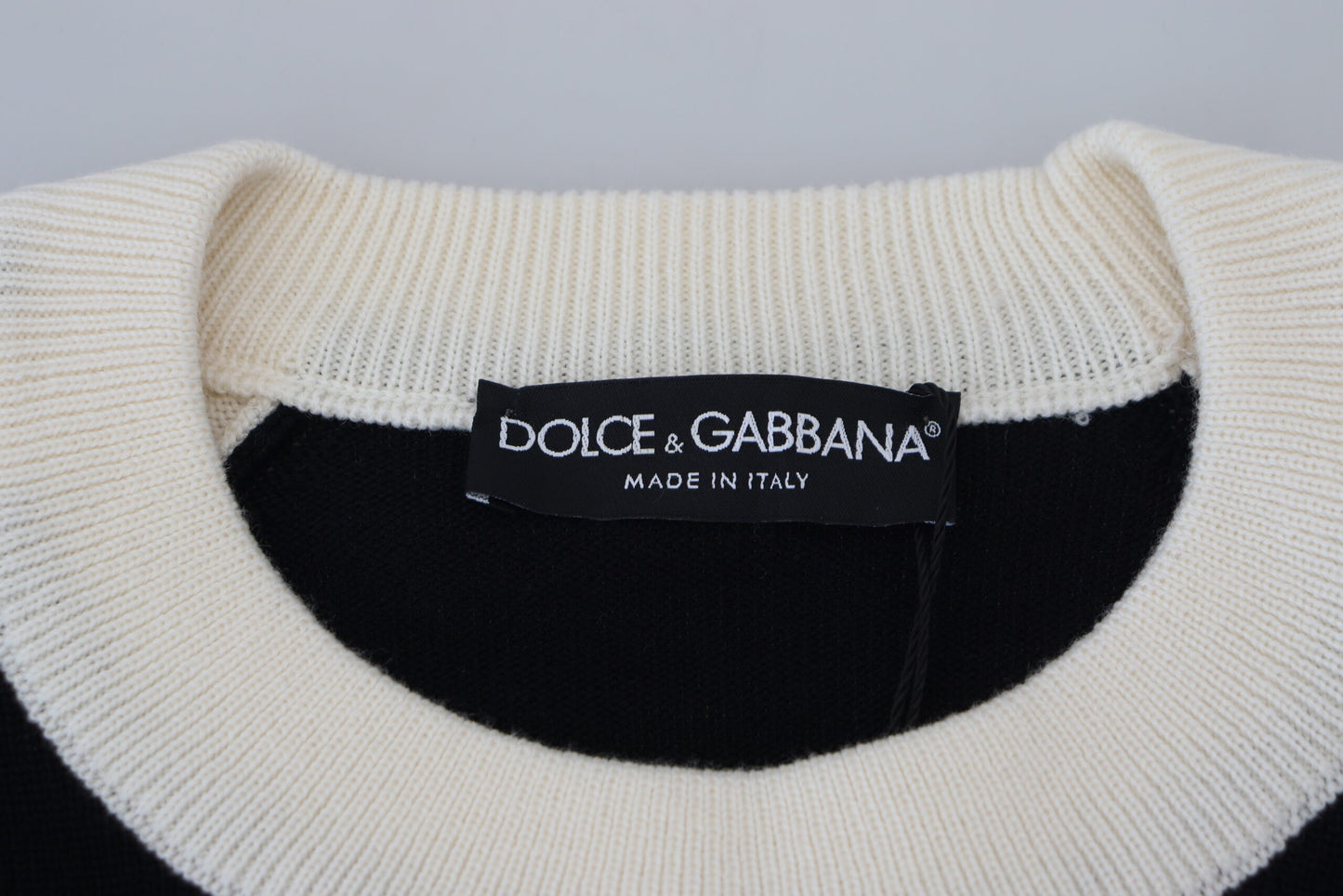 Dolce & Gabbana Multicolor Crew Neck Pullover Logo Sweater