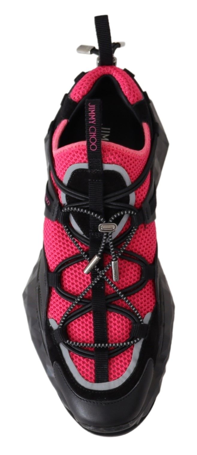 Jimmy Choo Diamond Black Pink Leather Sneaker