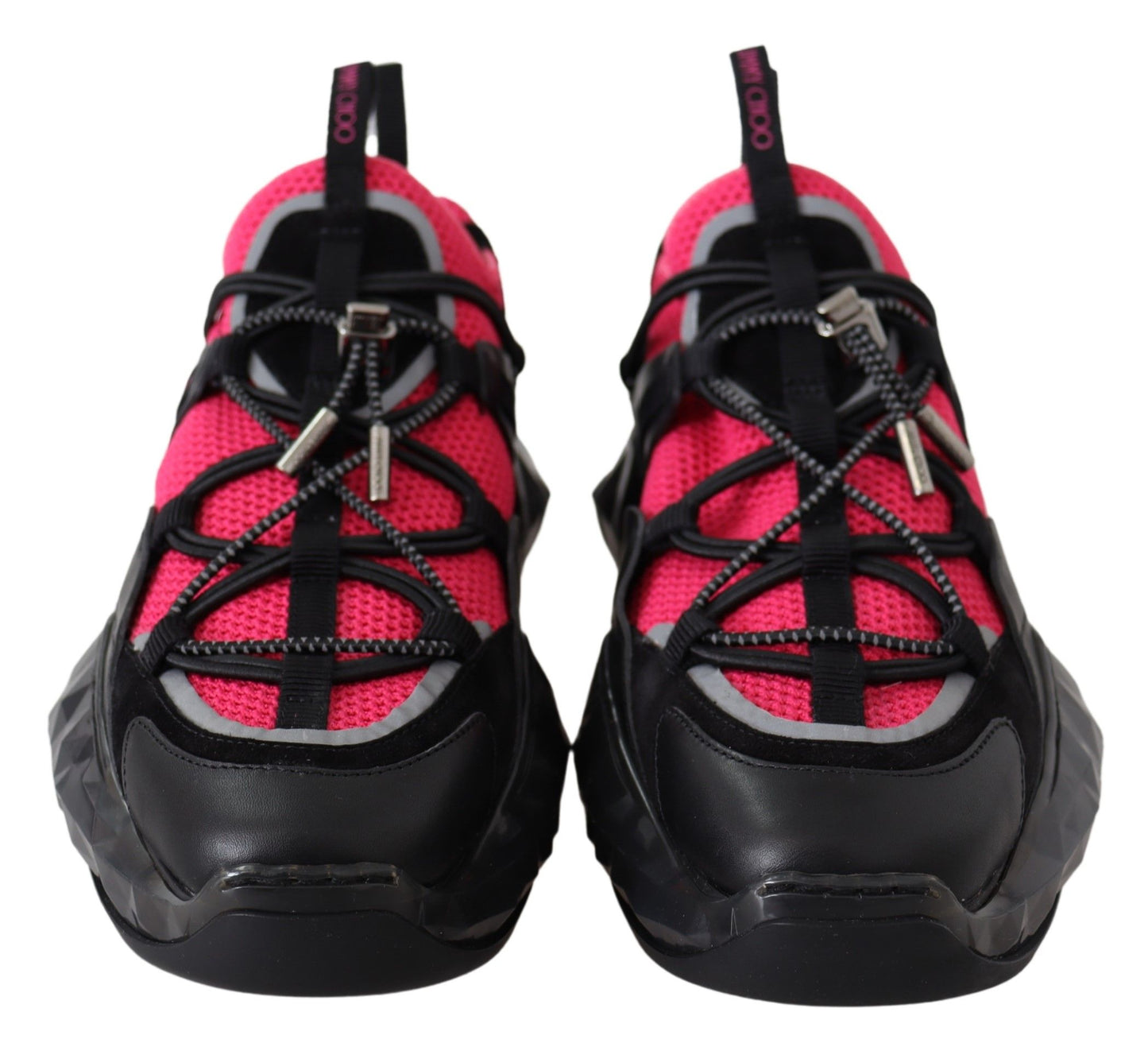 Jimmy Choo Diamond Black Pink Leather Sneaker