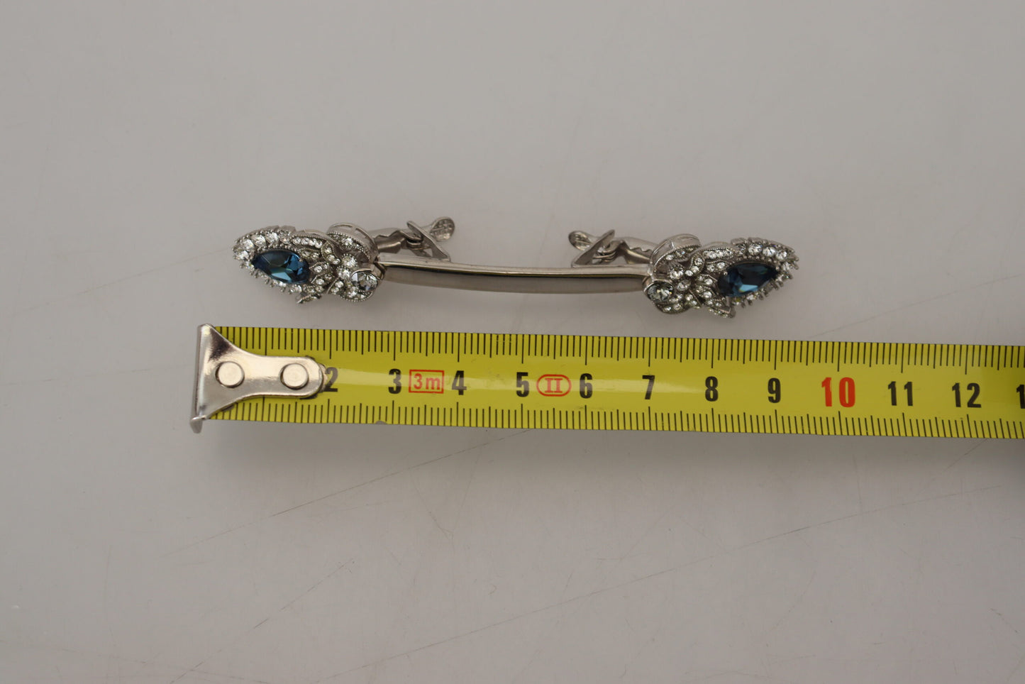 Dolce & Gabbana 925 Sterling Silver Crystals Pin Collar Brooch