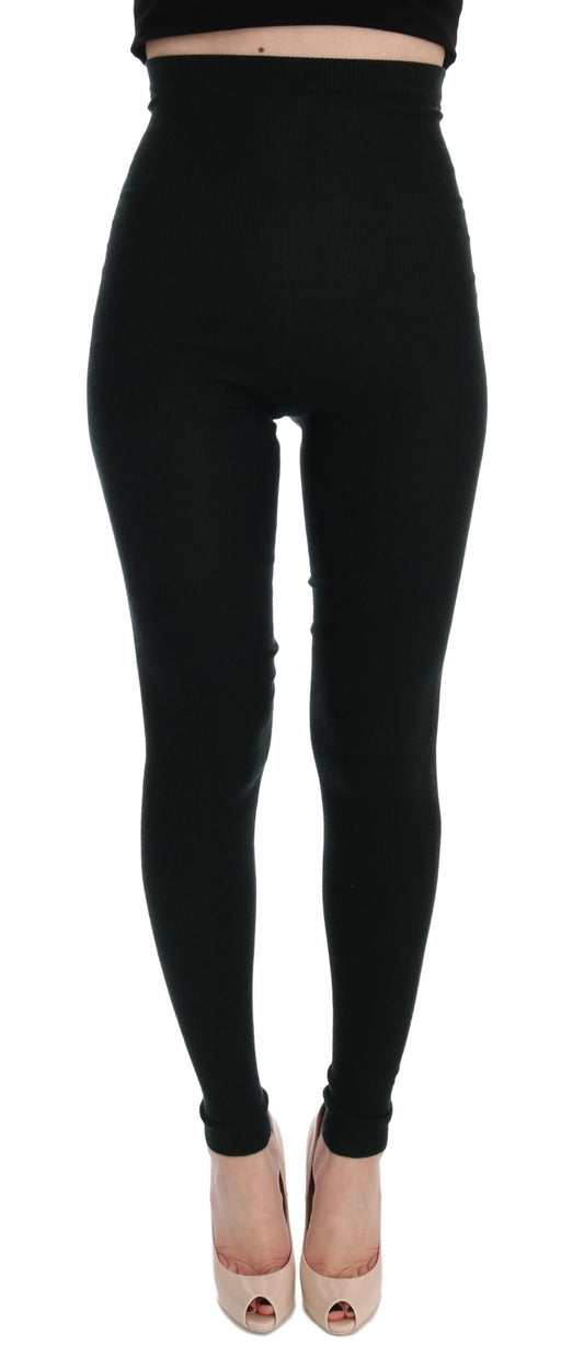 Dolce & Gabbana Green Cashmere Skinny Women Pants