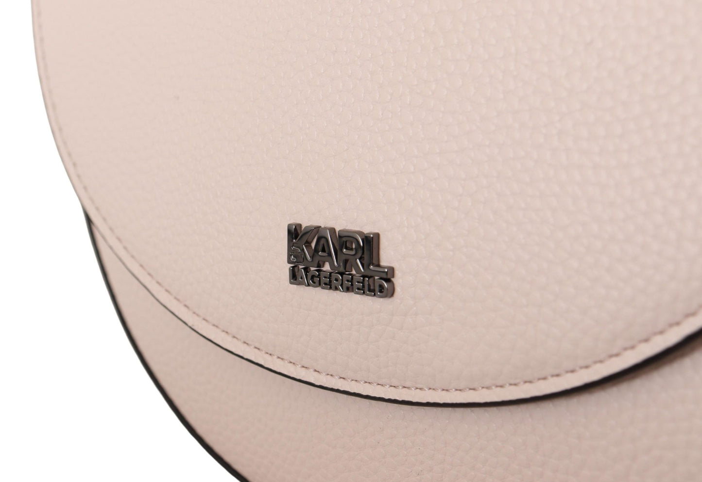 Karl Lagerfeld Light Pink Mauve Leather Shoulder Bag