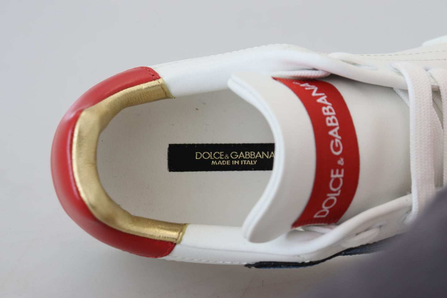 Dolce & Gabbana White Portofino Logo Classic Sneakers Shoes