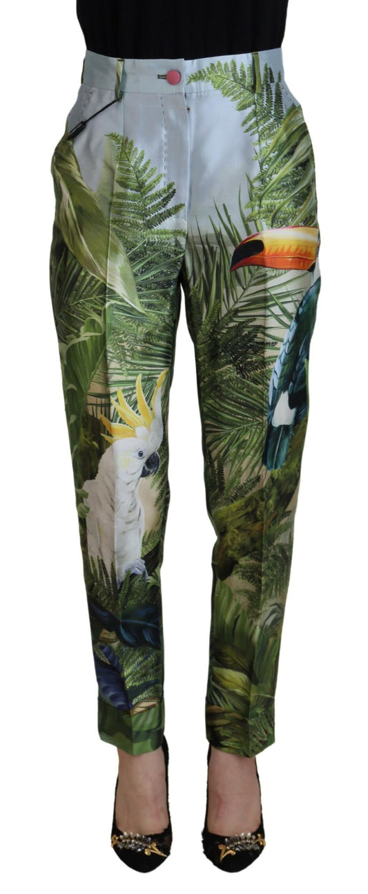 Dolce & Gabbana Multicolor JunglePrint Tapered Pants