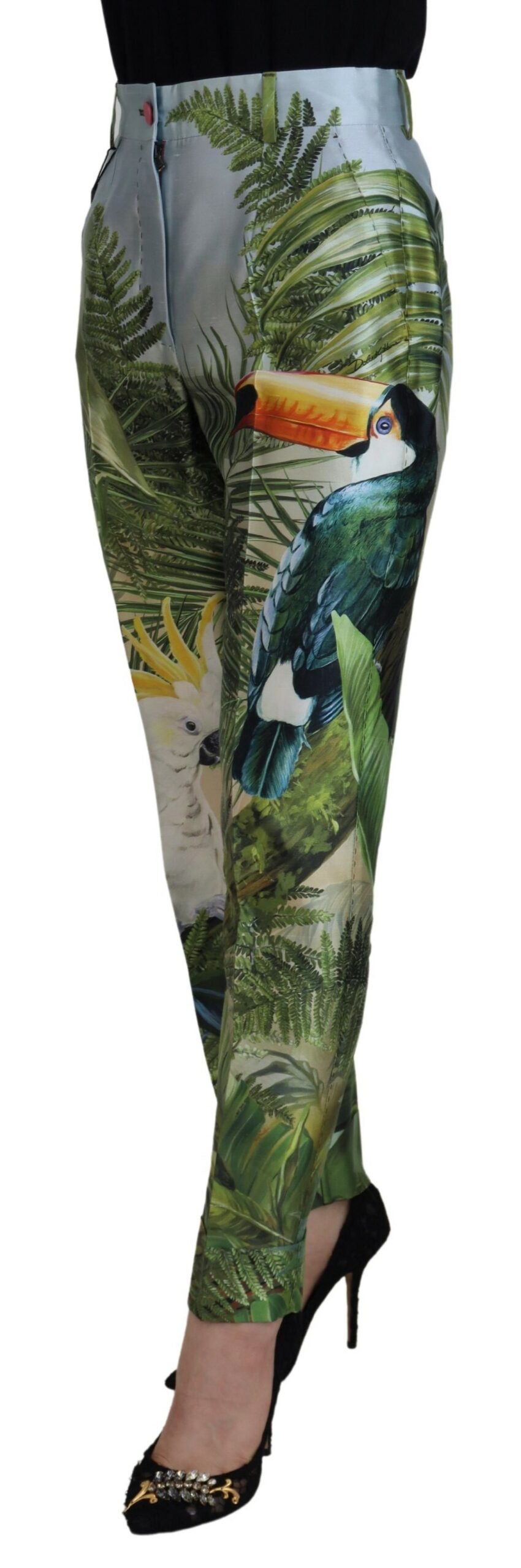 Dolce & Gabbana Multicolor JunglePrint Tapered Pants