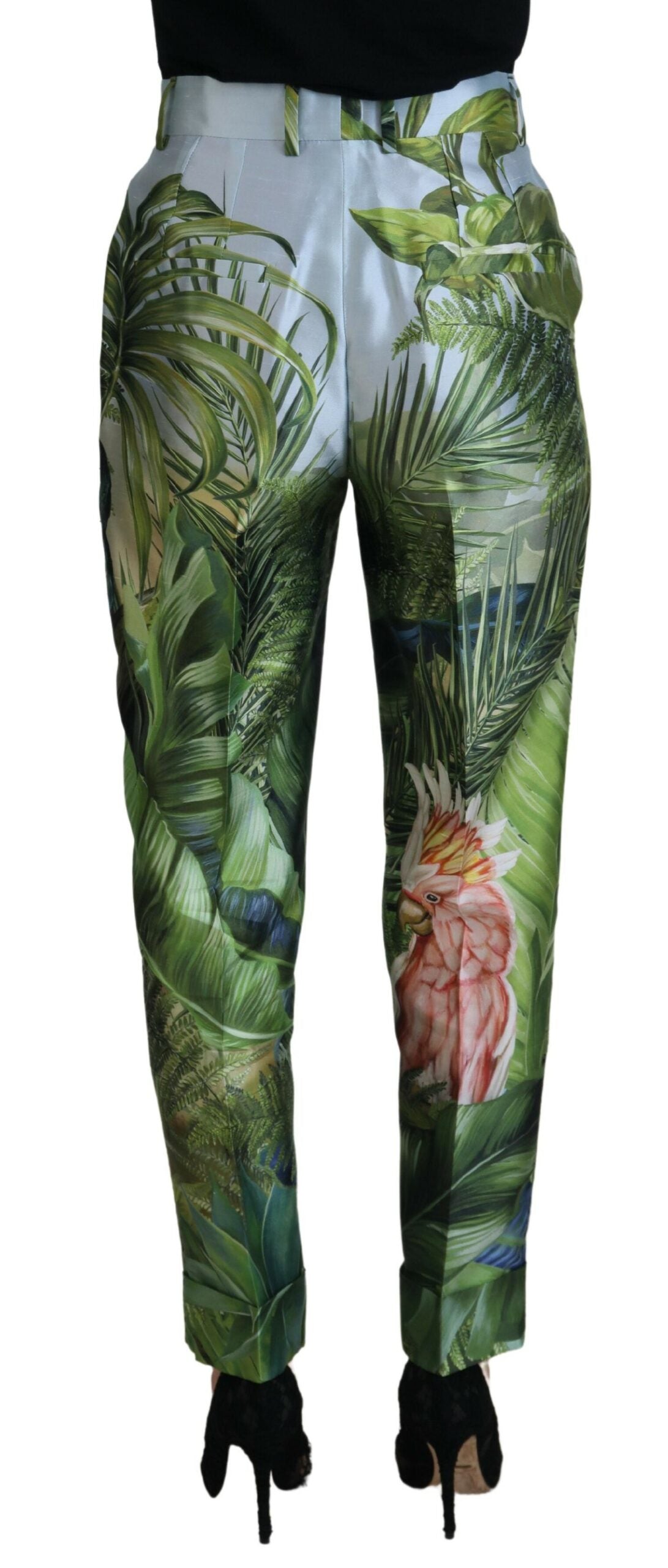 Dolce & Gabbana Multicolor JunglePrint Tapered Pants