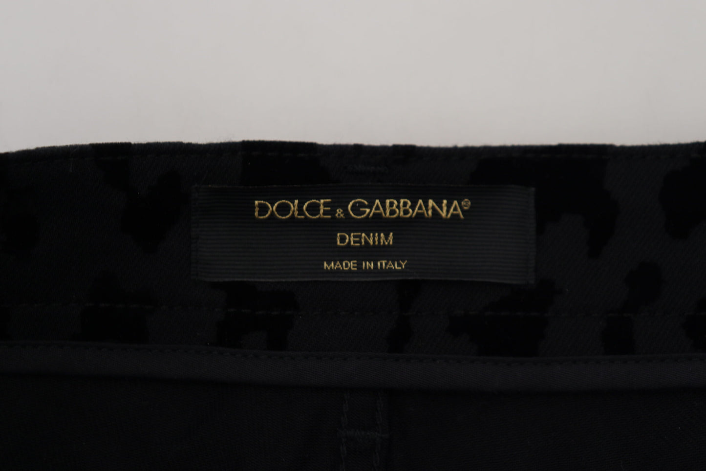 Dolce & Gabbana Black Denim Cotton Stretch Hot Pants Shorts