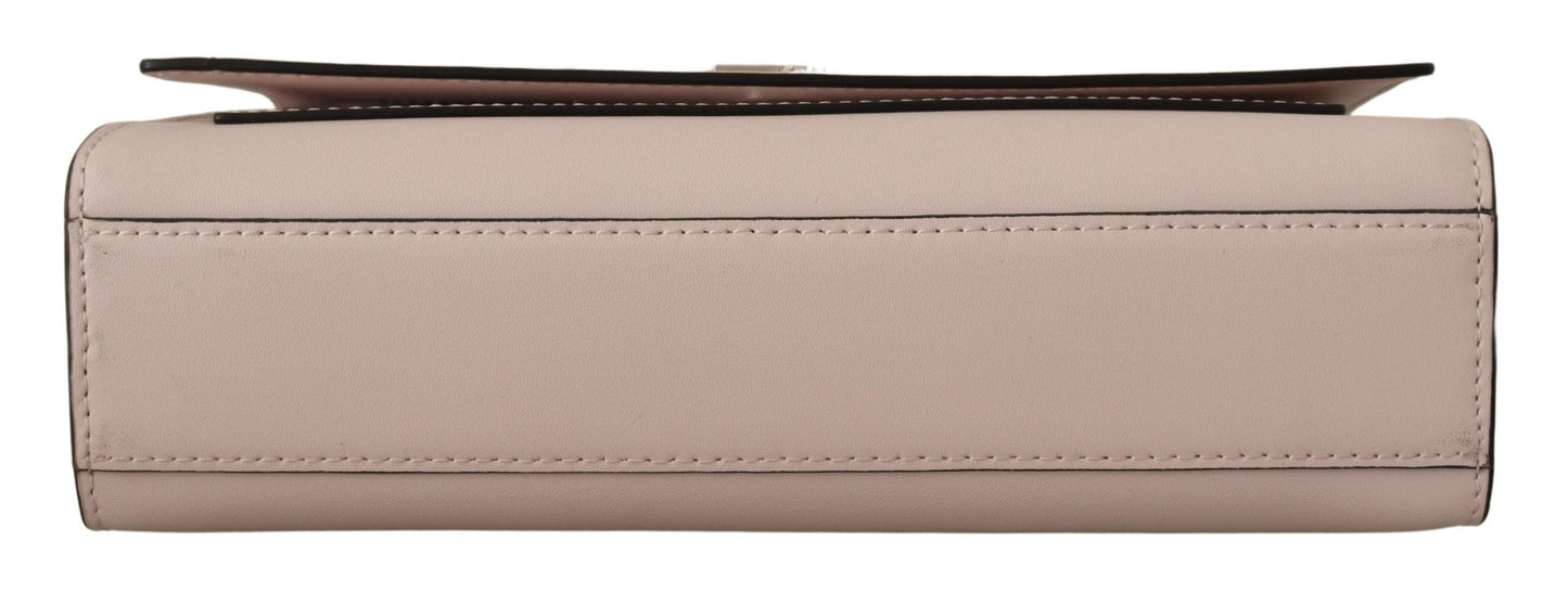 Karl Lagerfeld Light Pink Leather Shoulder Bag