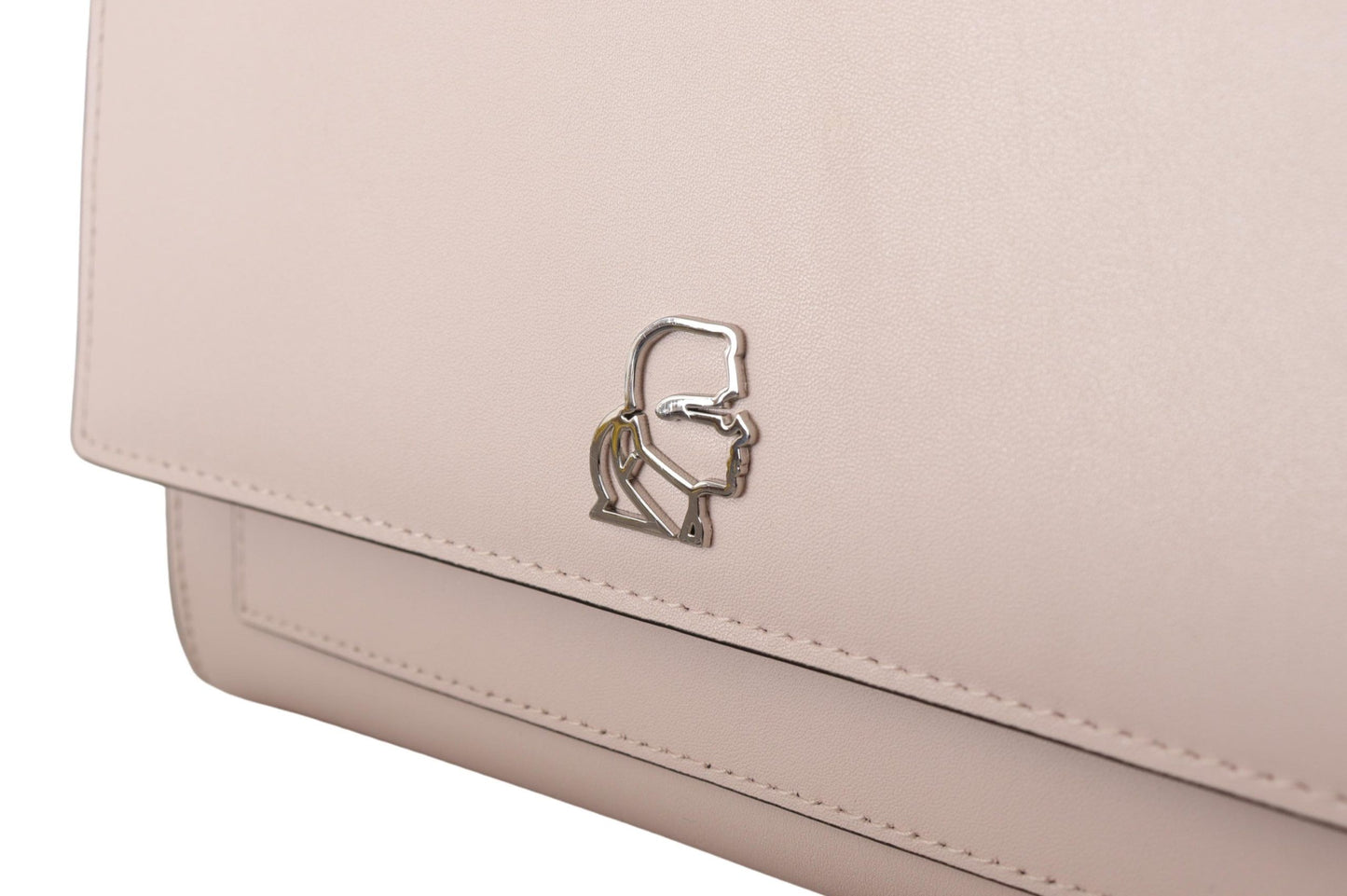 Karl Lagerfeld Light Pink Leather Shoulder Bag