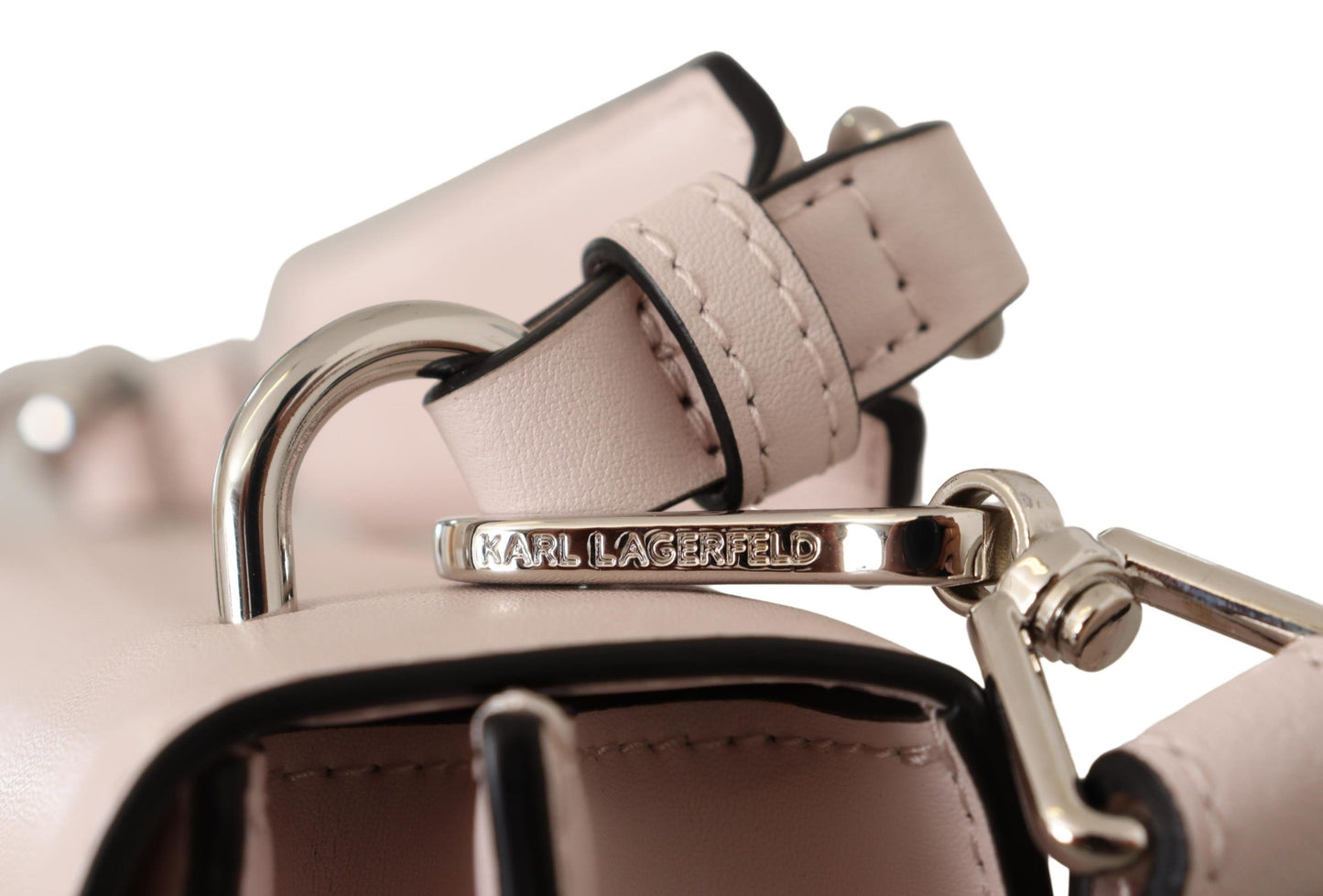 Karl Lagerfeld Light Pink Leather Shoulder Bag