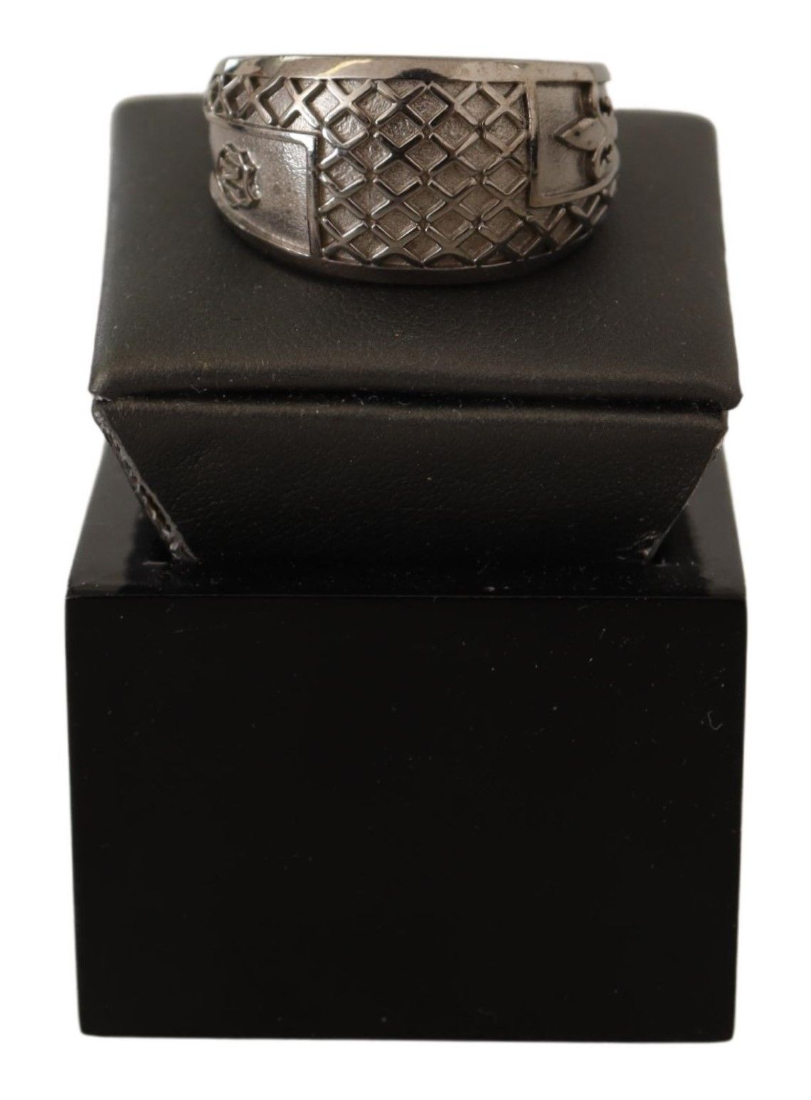 Nialaya Rhodium 925 Sterling Silver Mens Ring