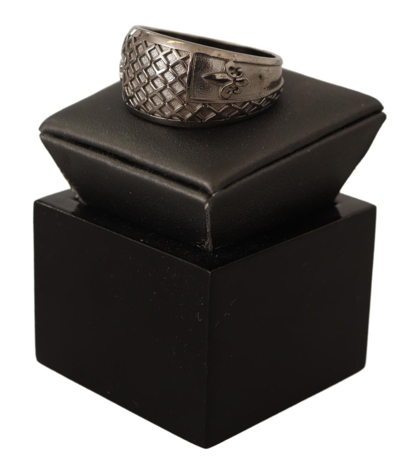 Nialaya Rhodium 925 Sterling Silver Mens Ring